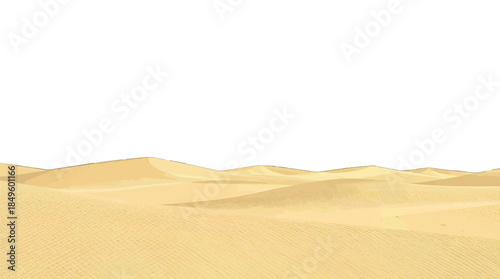 Golden Sand Dunes 3D Render Illustration