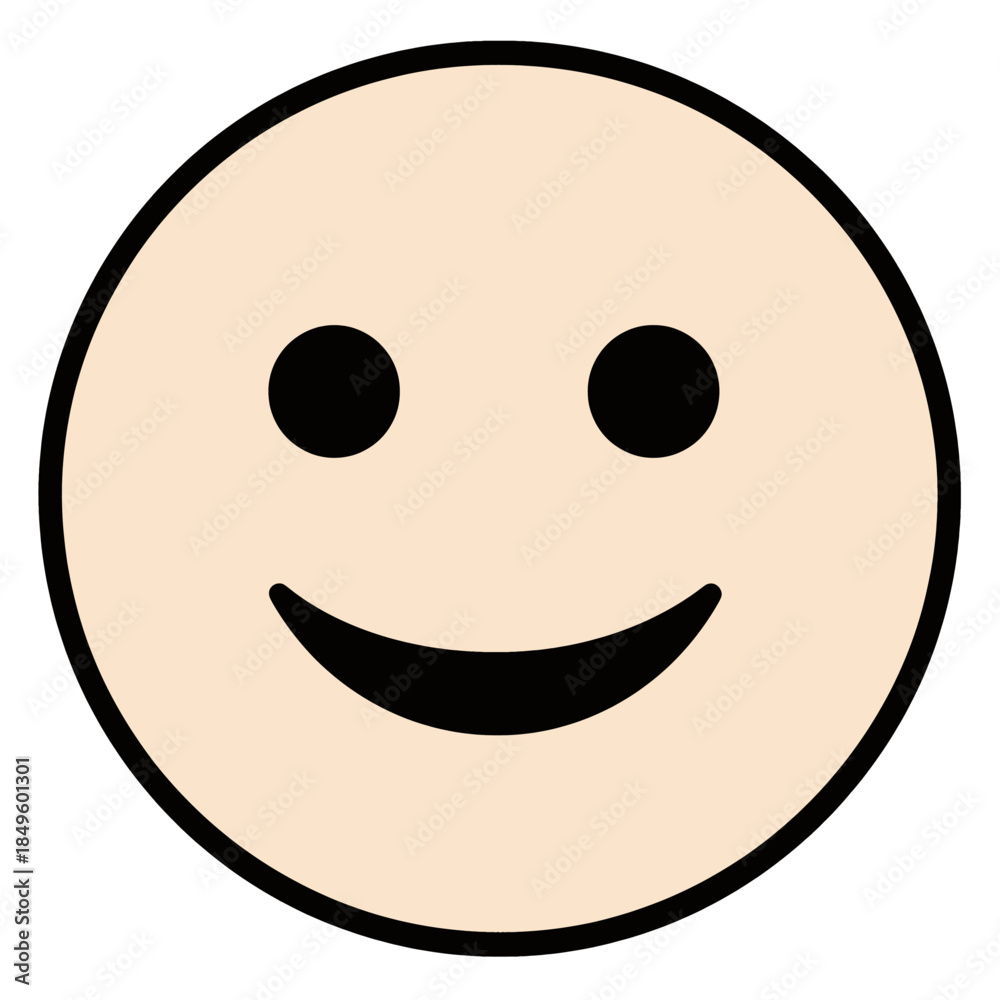 Fototapeta premium Happy Face Smiley Icon Illustration