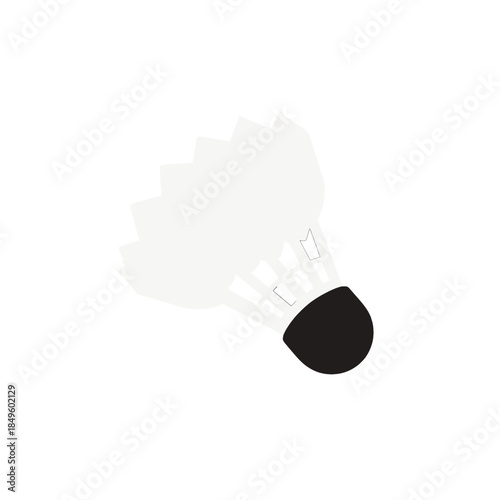 White Badminton Shuttlecock Vector Icon
