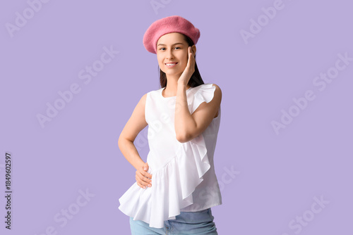 Beautiful young woman in st...