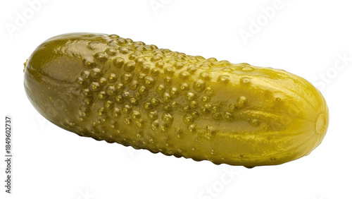 Single pickle isolated on transparent background