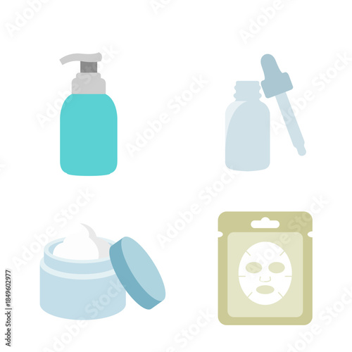 Skincare routine products for healthy glowing skin