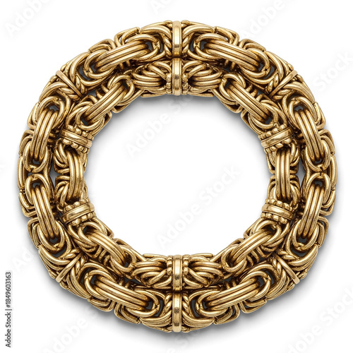 Intricate Gold Byzantine Chain Bracelet Luxury Jewelry Accessory
