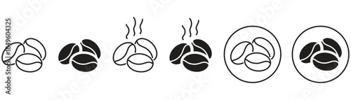 coffee bean vector icon isolated on transparent background. EPS 10