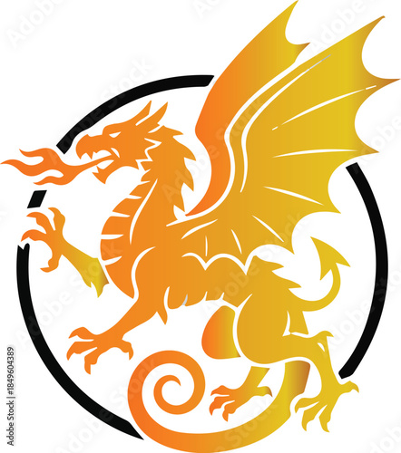 Minimalist Dragon Icon