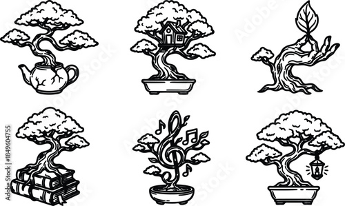 Bonsai Trees with Creative Elements