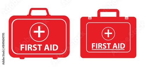 First Aid Kit Icon, Emergency Medical Box Vector Illustration first aid, first aid kit, medical kit, emergency kit, medical icon, healthcare symbol, hospital equipment