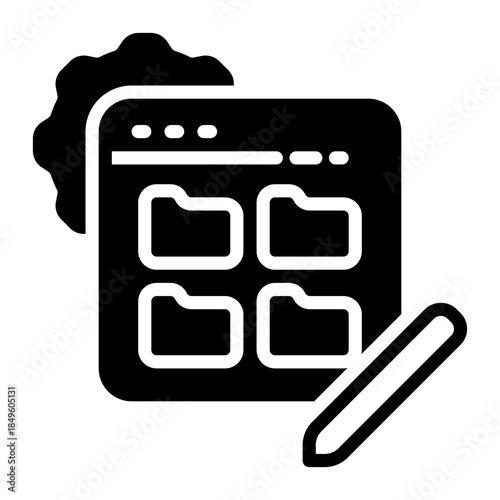 edit icon, glyph icon style