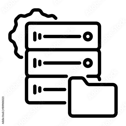 server icon, line icon style