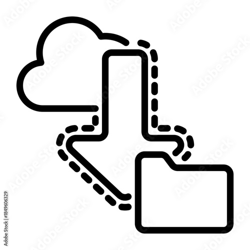 download icon, line icon style