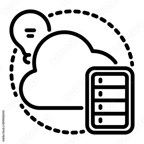 cloud icon, line icon style