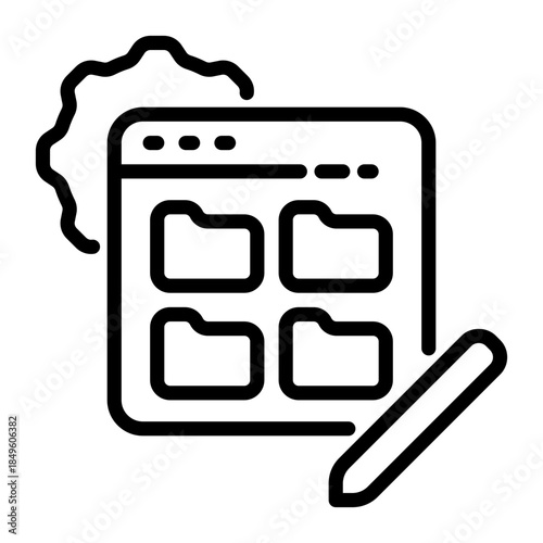 edit icon, line icon style