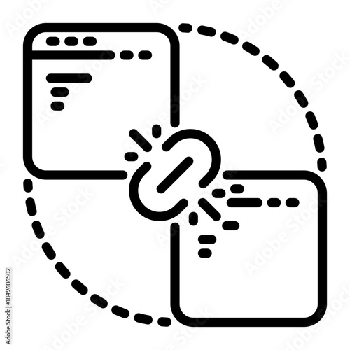 link icon, line icon style