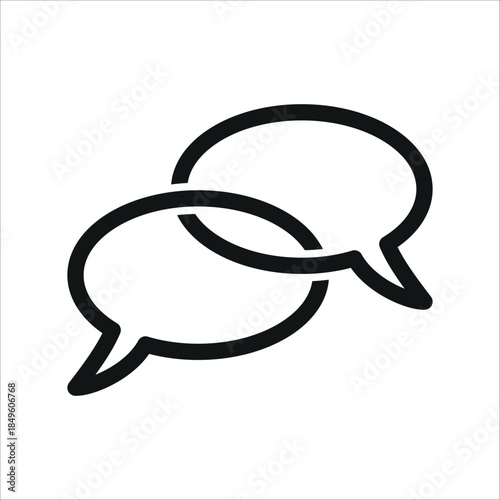 Speech bubble icon vector design template
