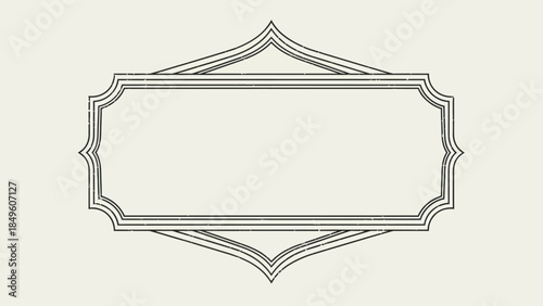 Elegant vintage frame border for decorative design or label creation with classic ornate details