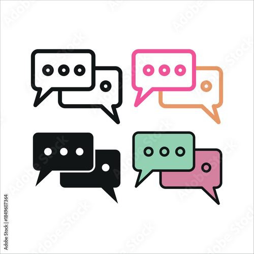 Speech bubble icon vector design template