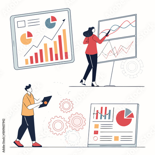 businessman with chart