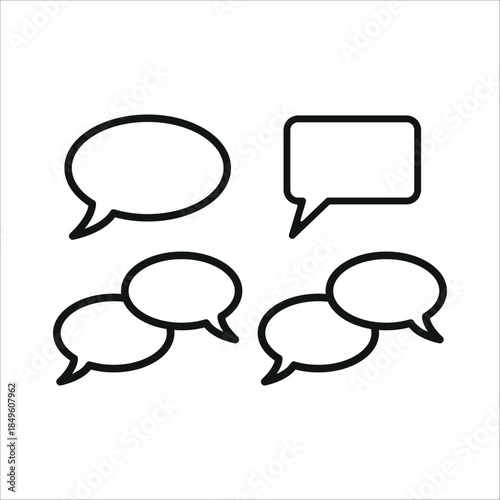 Speech bubble icon vector design template