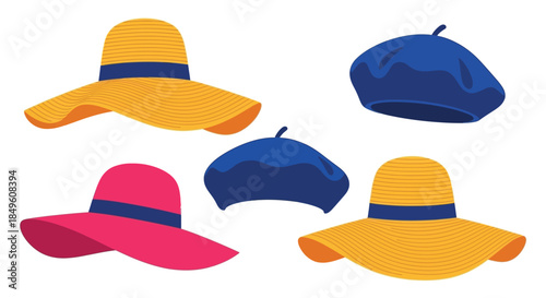 Collection of stylish hats for various occasions.