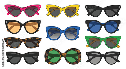 Collection of Stylish Sunglasses for Fashionable Eyewear.