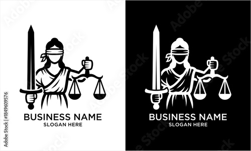 Themis, the Greek Goddess of Justice, holding a sword and scales, representing law and order.