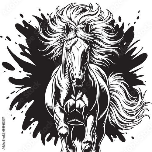 Powerful black tribal lion and tiger head vector illustrations featuring wild animal silhouettes and feline face art designs for predator tattoos and wildlife logos