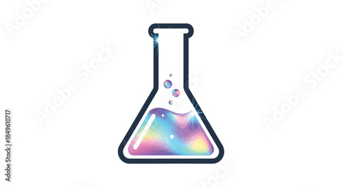 Colorful Liquid in a Science Beaker.