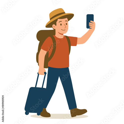 Travel and Traveller Illustration – Adventure Journey Vector Design