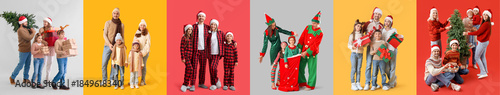 Group of happy families on ...