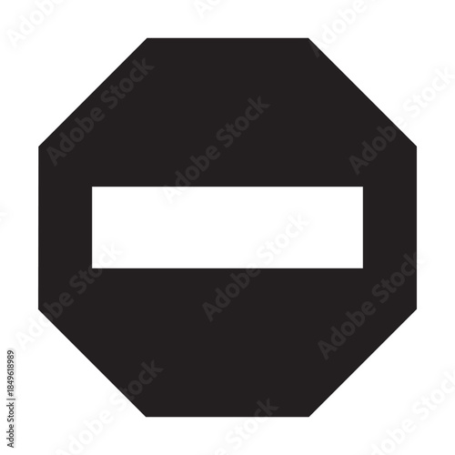 Geometric Octagon with Centered Cutout – Vector Shape with Blue Marker for Symmetry and Layout Design