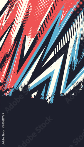 Vibrant Abstract Grunge Lightning Shapes background with dark background
