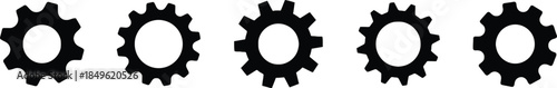 Gear Mechanism Icons for Mechanical and Industrial Design