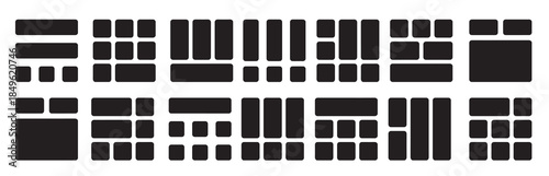 grid flat icon shape design