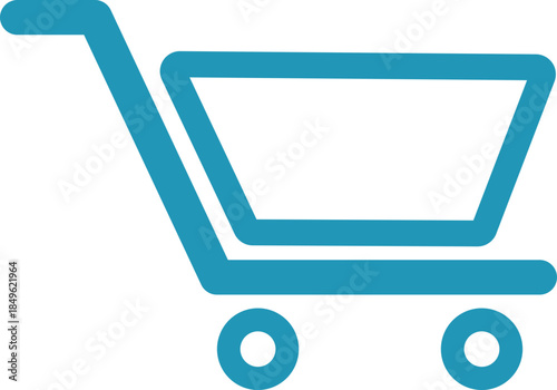 Shopping Cart Line Icon for E-commerce and Retail