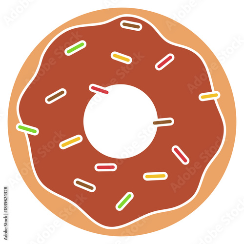 Donut with Chocolate Frosting