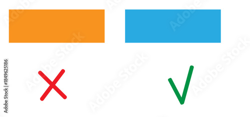 good and bad, selection, on a white background,