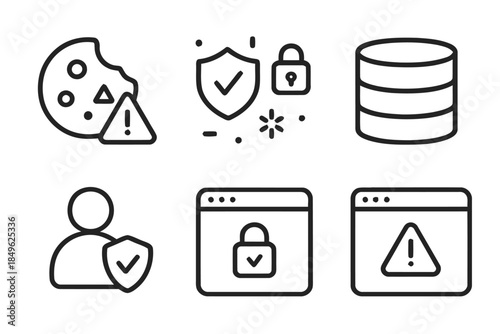 Internet Security and Data Protection Icons