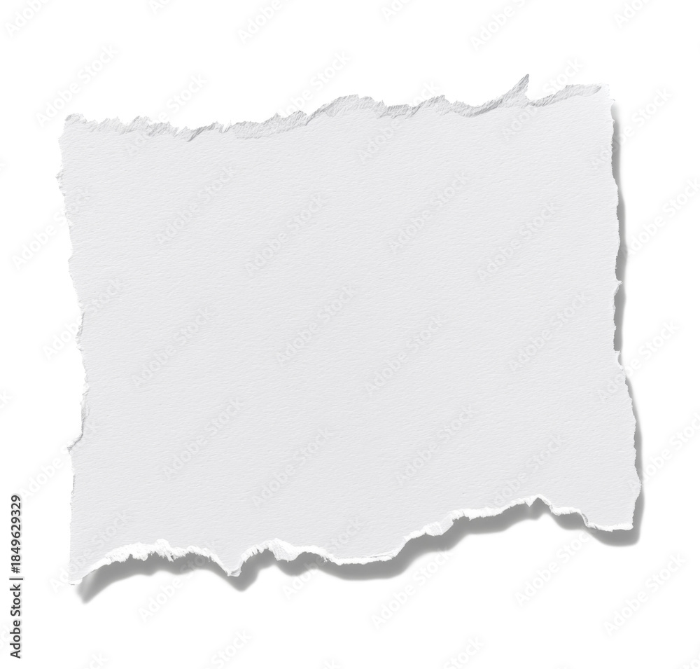 Obraz premium Torn White Paper with Shadow
