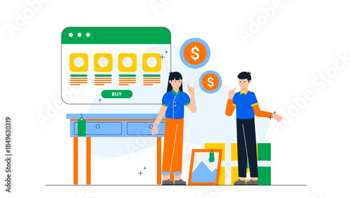 Artisan Crafting Goods for Online Marketplace. Flat Vector Business Illustration