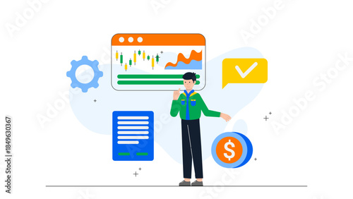 Merger and Acquisition Deal Negotiation. Flat Vector Business Illustration