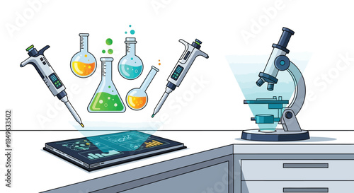 Laboratory equipment and scientific research tools.