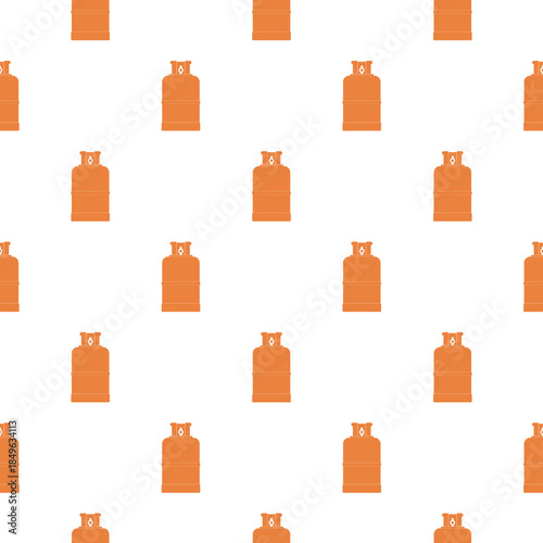 Gas bottle tank seamless pattern isolated on white background