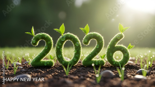 Nature-Inspired 2026 New Year Sustainability Concept