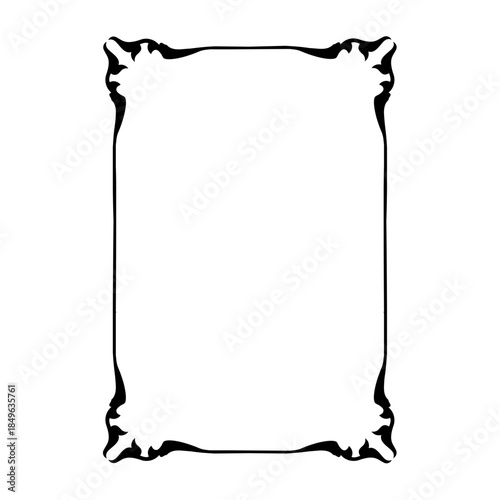 Vector black line icon for Border