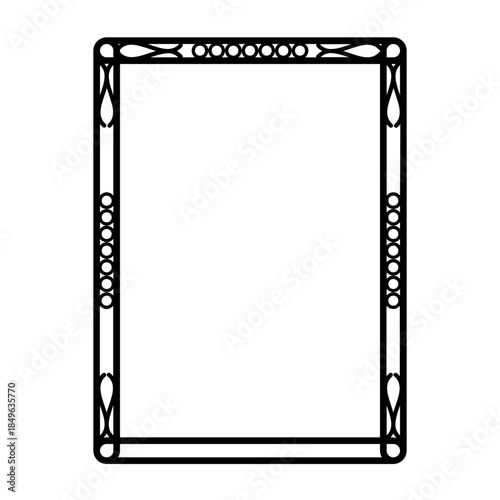Vector black line icon for Box frame