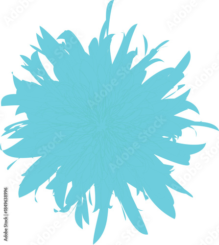 blue snowflake on white background