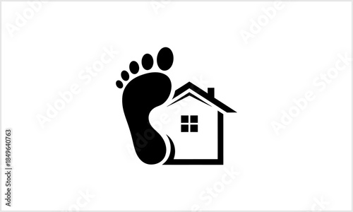 Footprint Home Logo Real Estate Property Ownership New Beginning logotypeiconsportslogodesign.