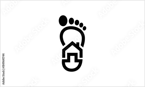Footprint House Logo Home Real Estate Journey Property Symbol logotypeiconsportslogodesign.