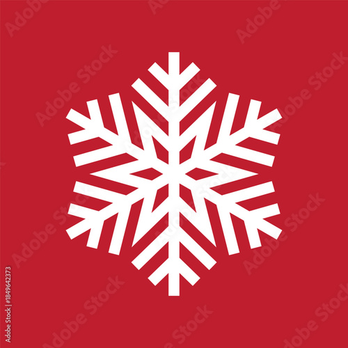 Basic Simple Minimalist Snowflake 5th Style for Christmas. Editable Icon Vector