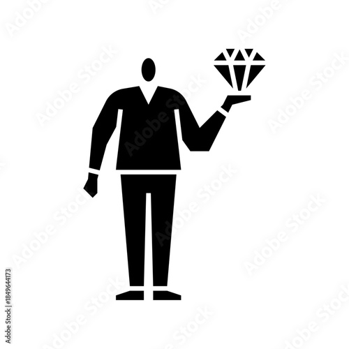 value glyph icon. Quality illustration.